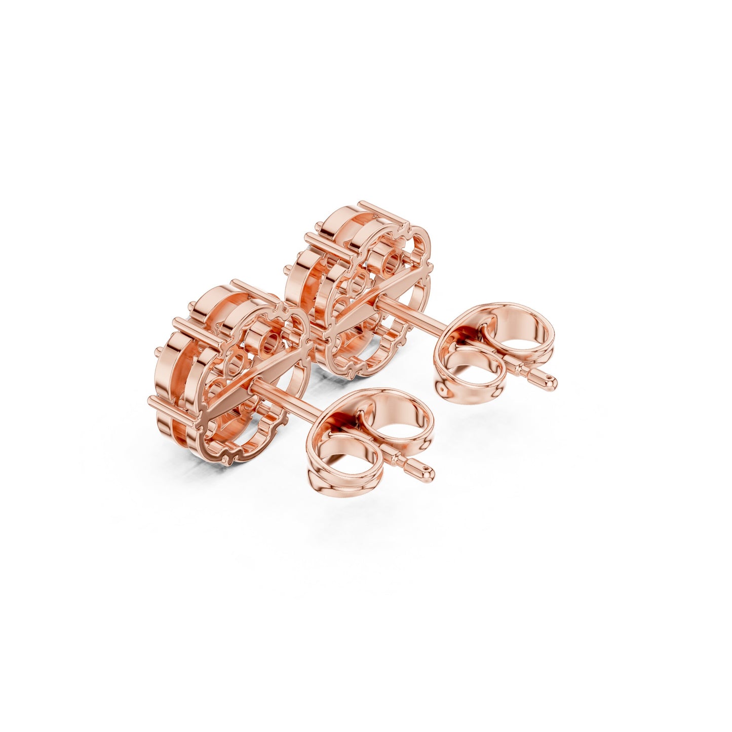 Round Cluster Lab Grown Diamond Earrings