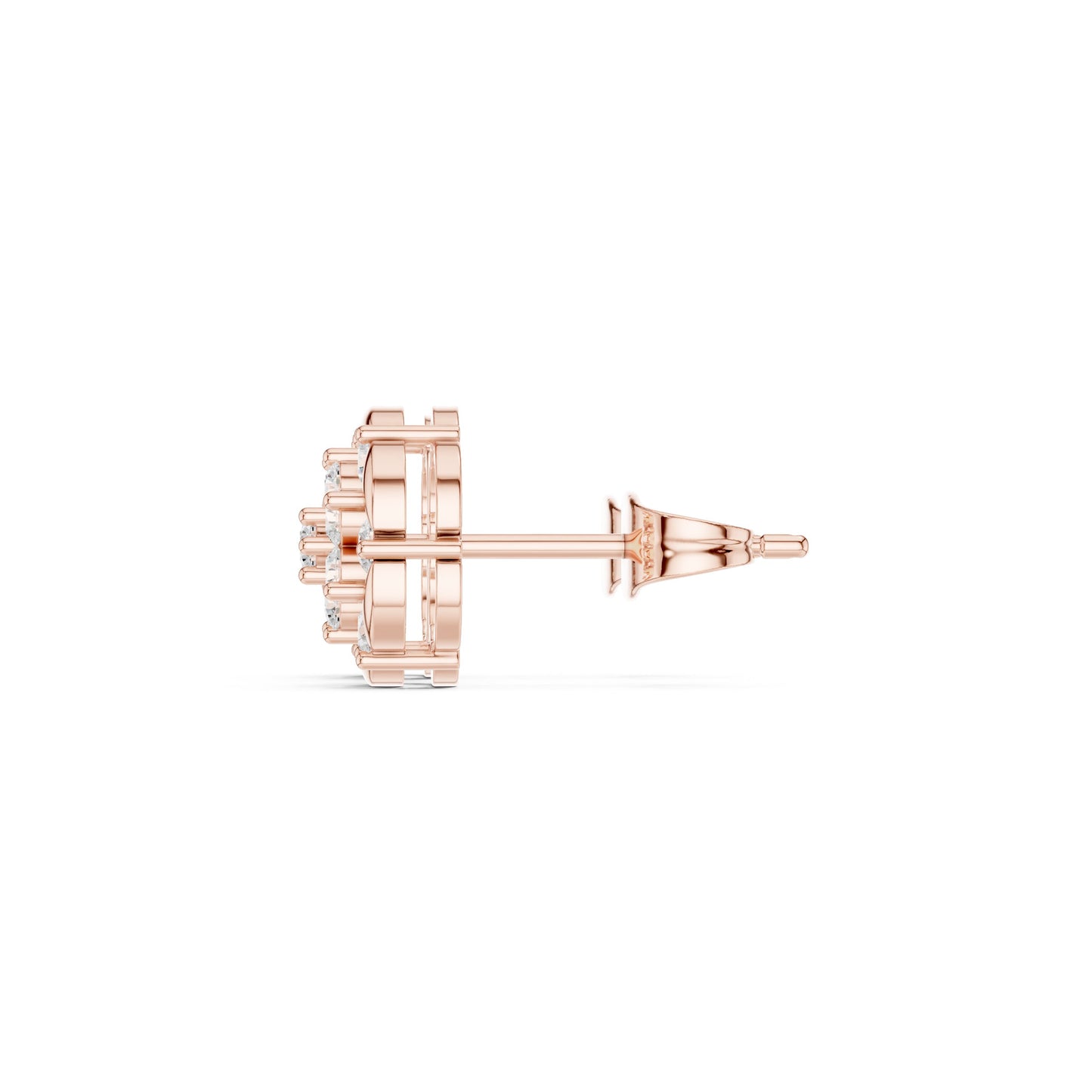 Round Cluster Lab Grown Diamond Earrings