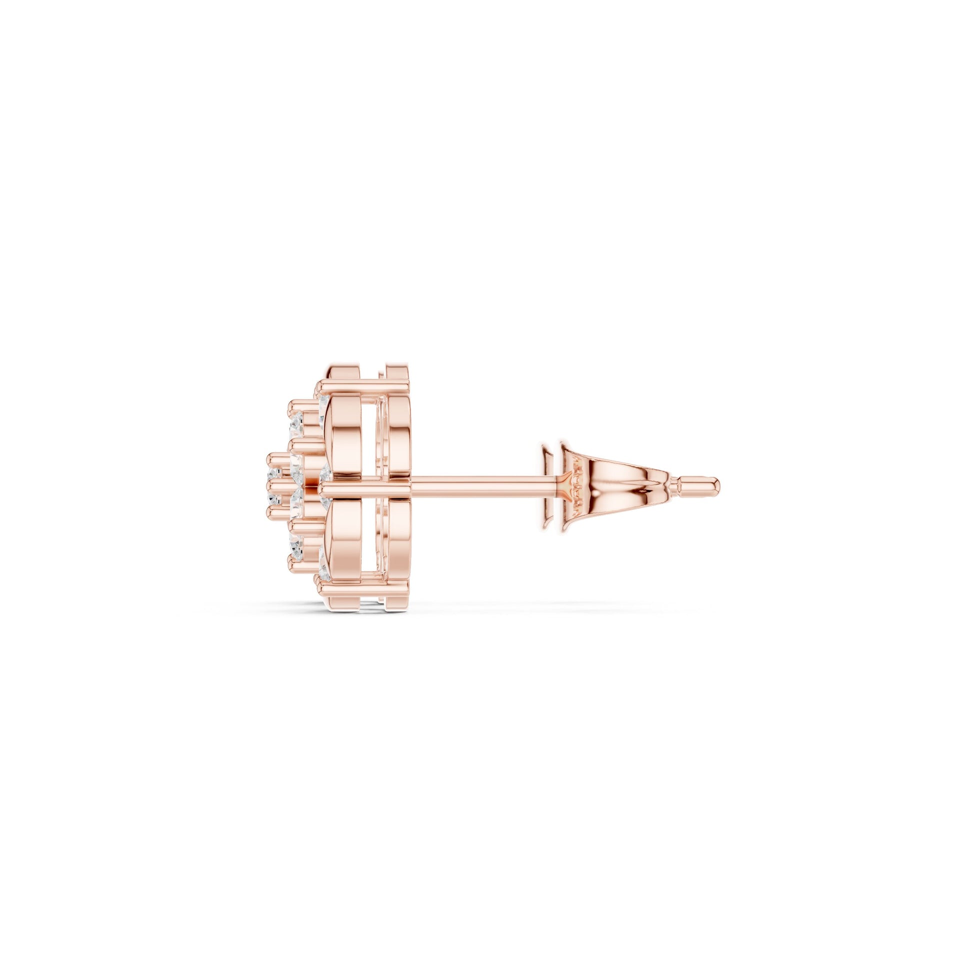 Round Cluster Lab Grown Diamond Earrings