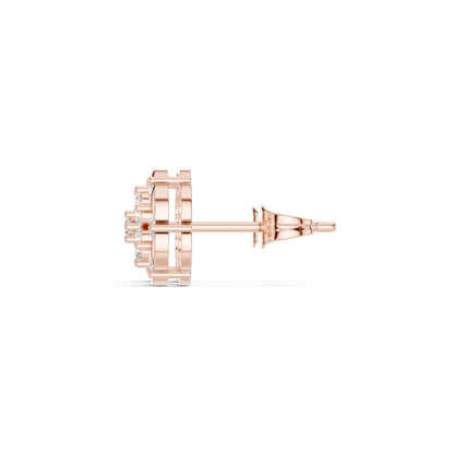 Round Cluster Lab Grown Diamond Earrings