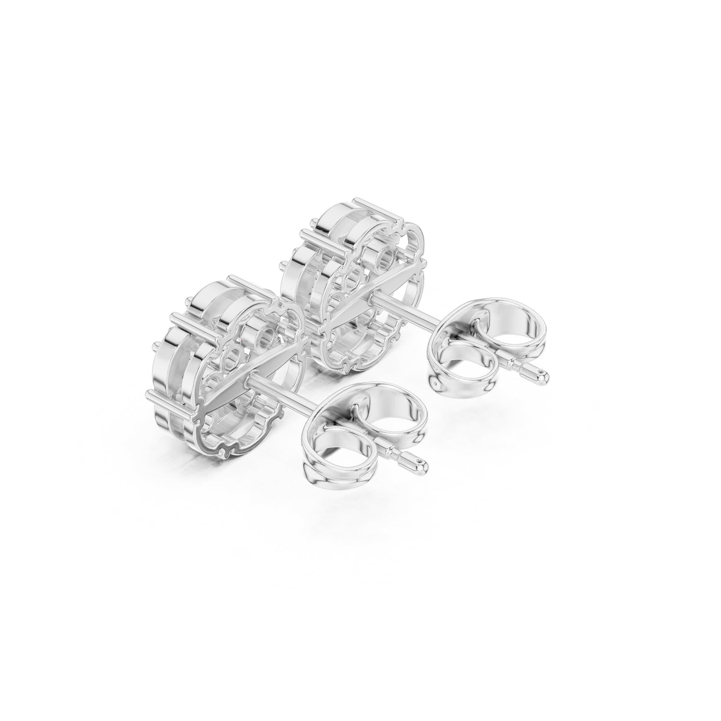 Round Cluster Lab Grown Diamond Earrings