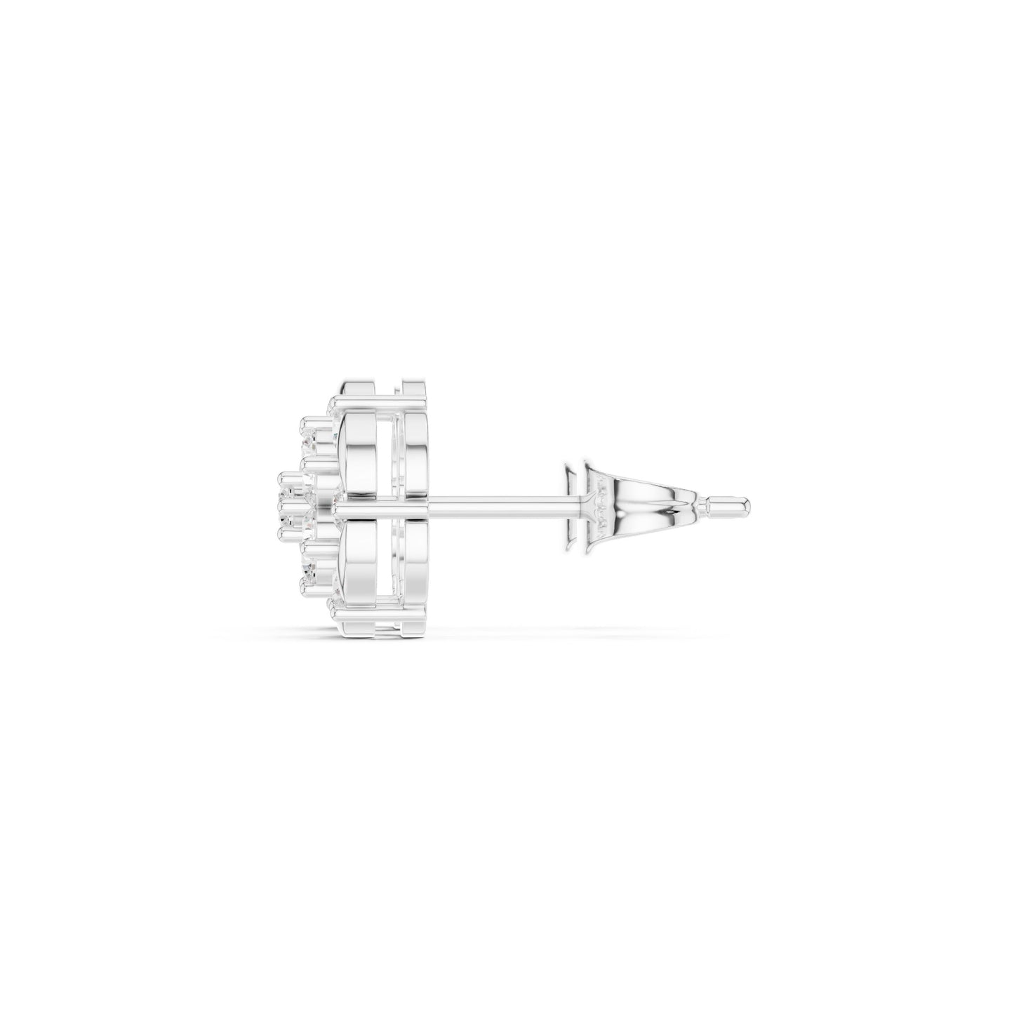 Round Cluster Lab Grown Diamond Earrings