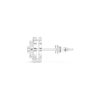 Round Cluster Lab Grown Diamond Earrings