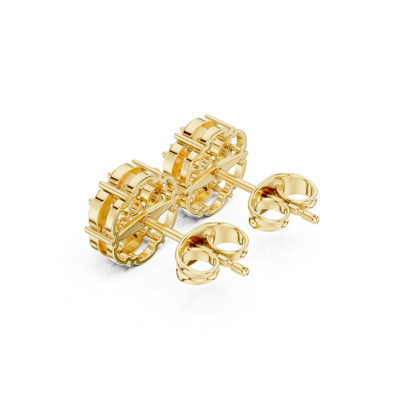 Round Cluster Lab Grown Diamond Earrings