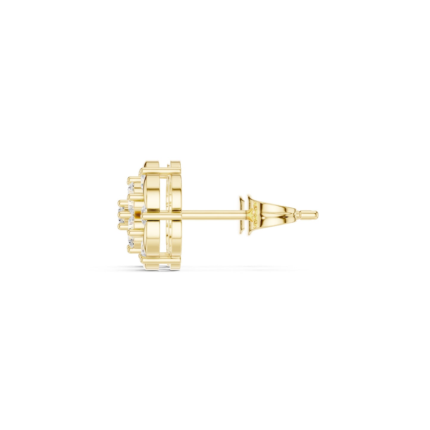 Round Cluster Lab Grown Diamond Earrings