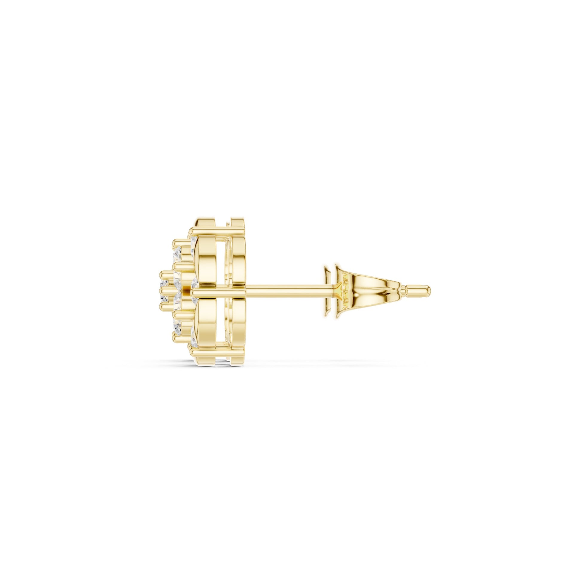 Round Cluster Lab Grown Diamond Earrings