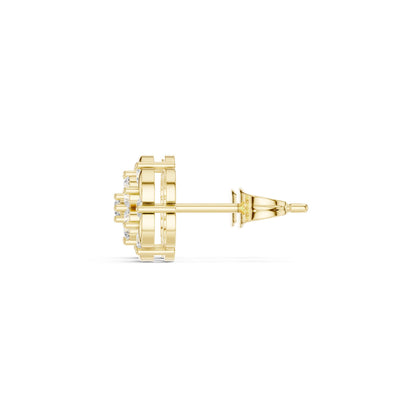 Round Cluster Lab Grown Diamond Earrings
