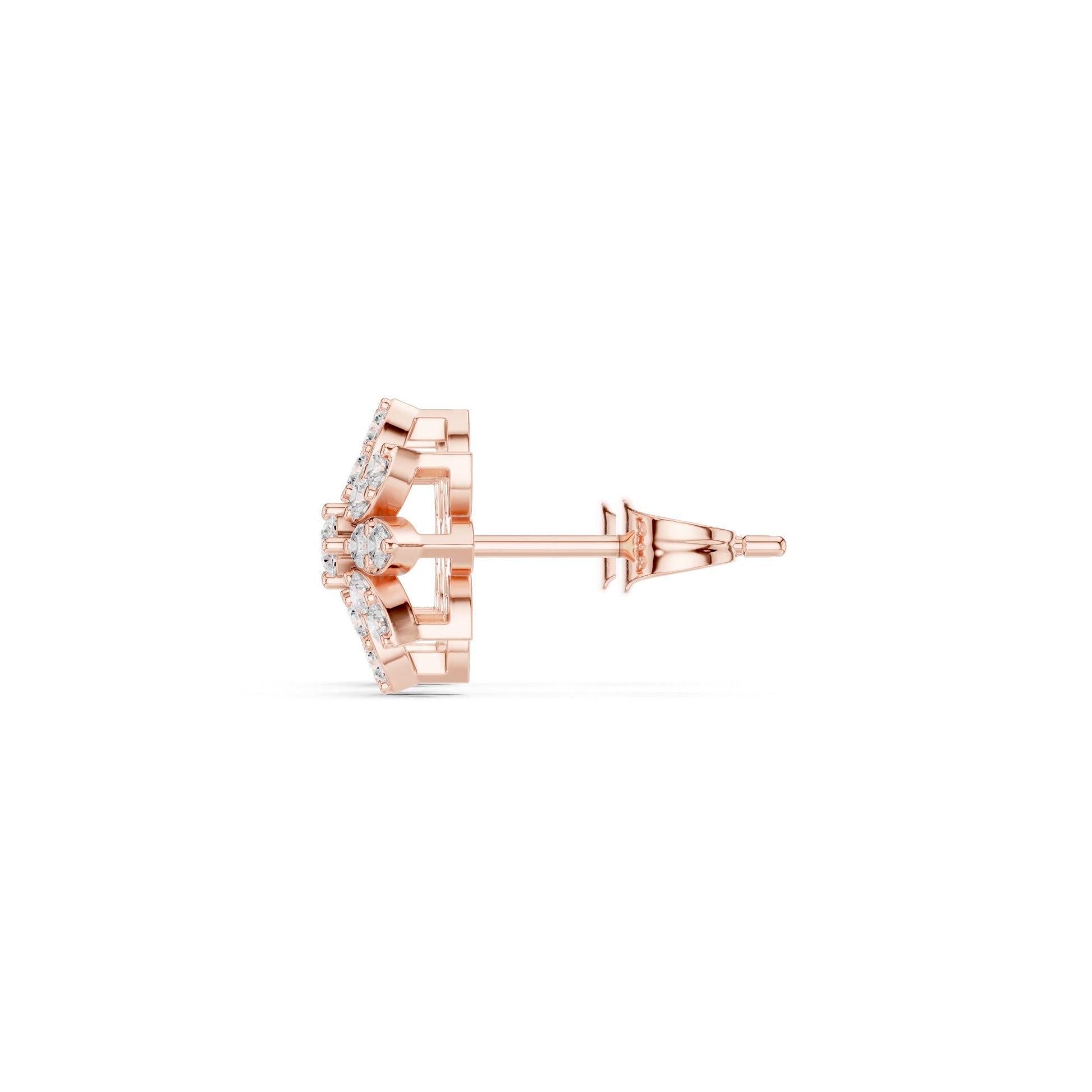 Round Stud Lab Grown Diamond Earrings