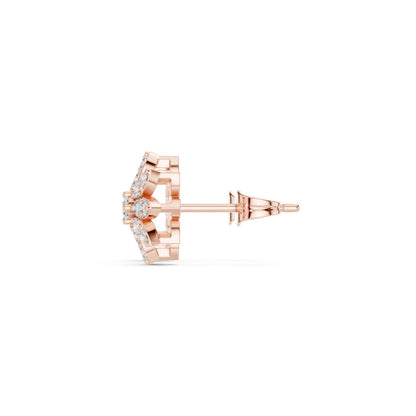 Round Stud Lab Grown Diamond Earrings