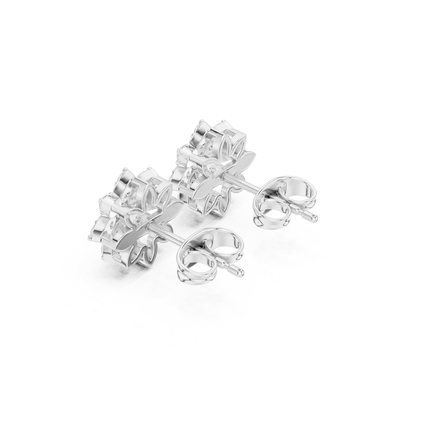 Round Stud Lab Grown Diamond Earrings