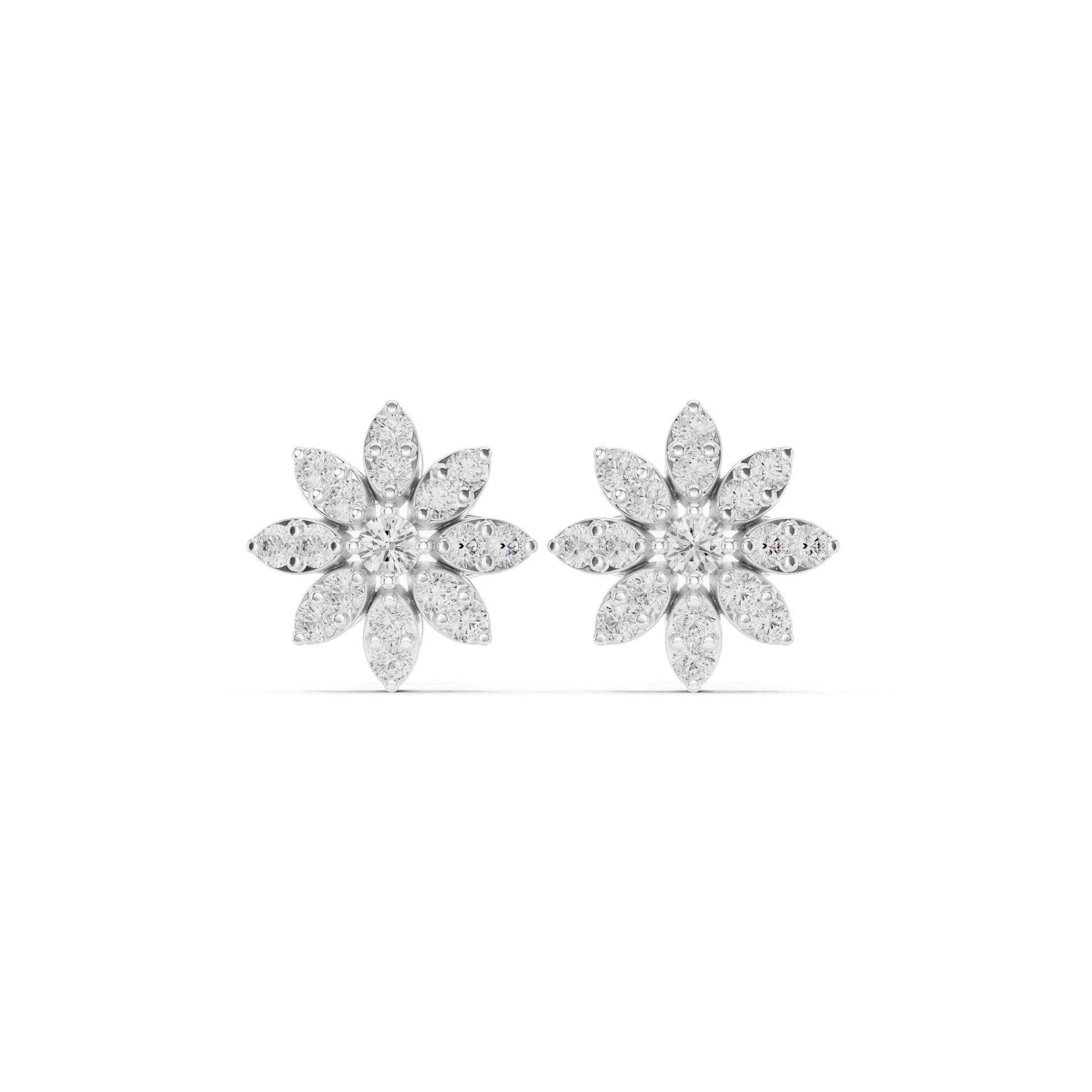 Round Stud Lab Grown Diamond Earrings