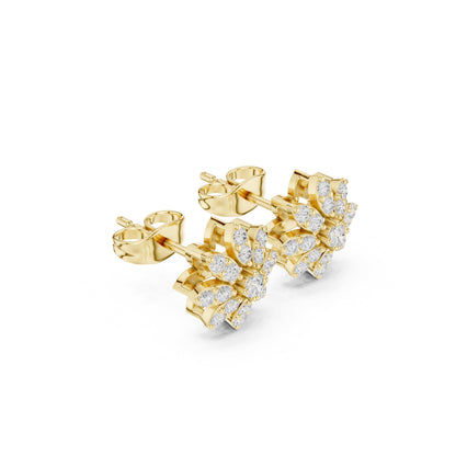 Round Stud Lab Grown Diamond Earrings