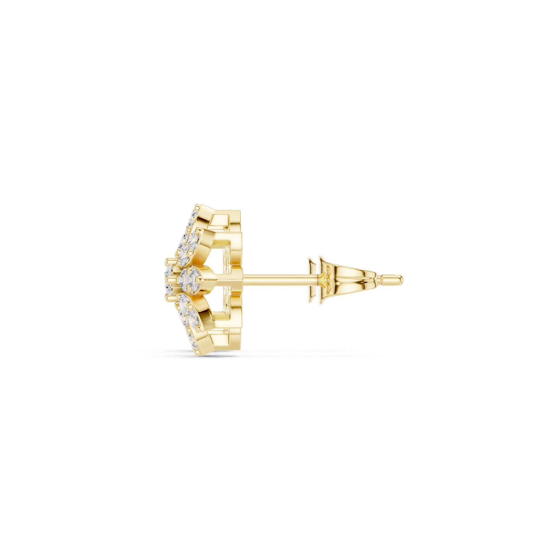 Round Stud Lab Grown Diamond Earrings