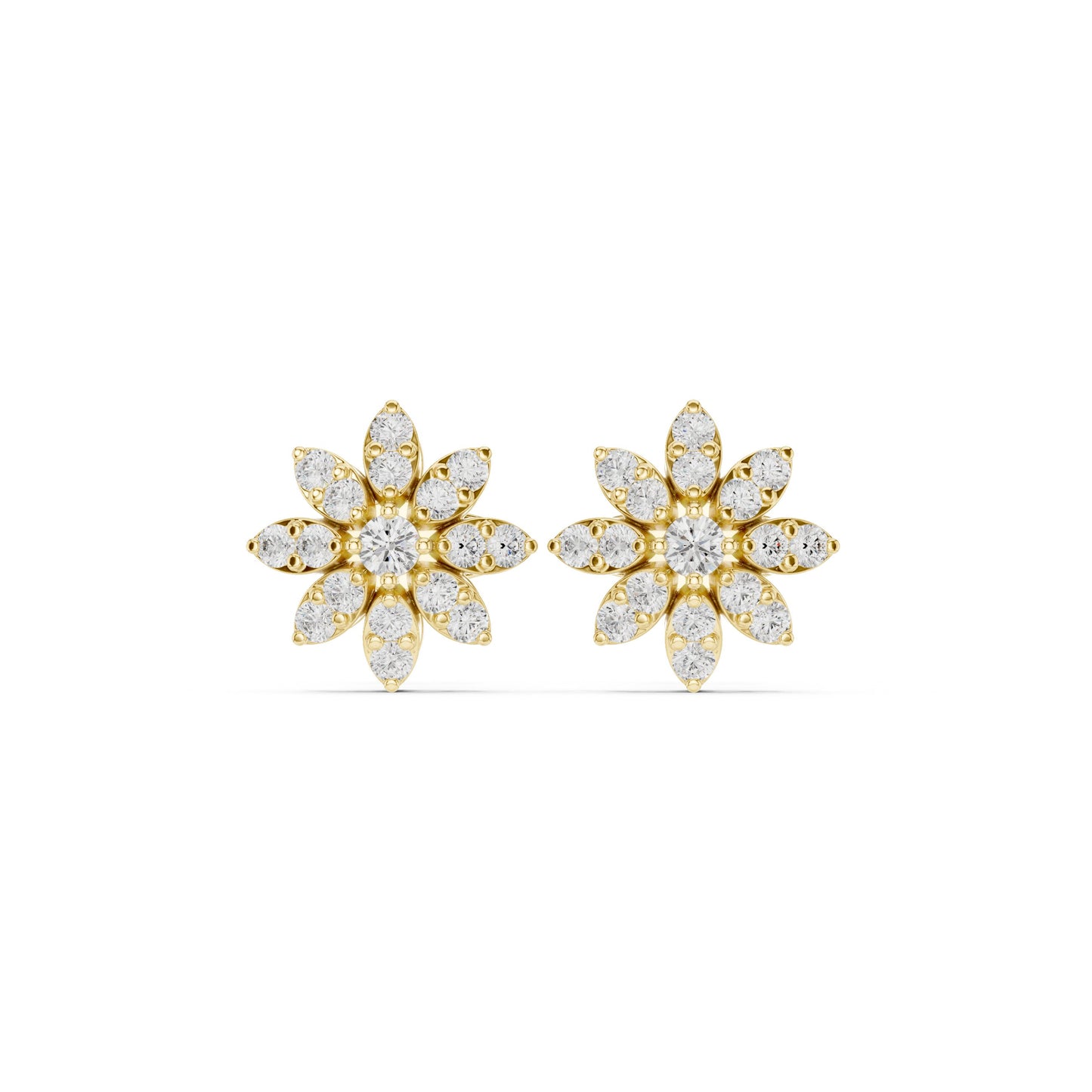 Round Stud Lab Grown Diamond Earrings