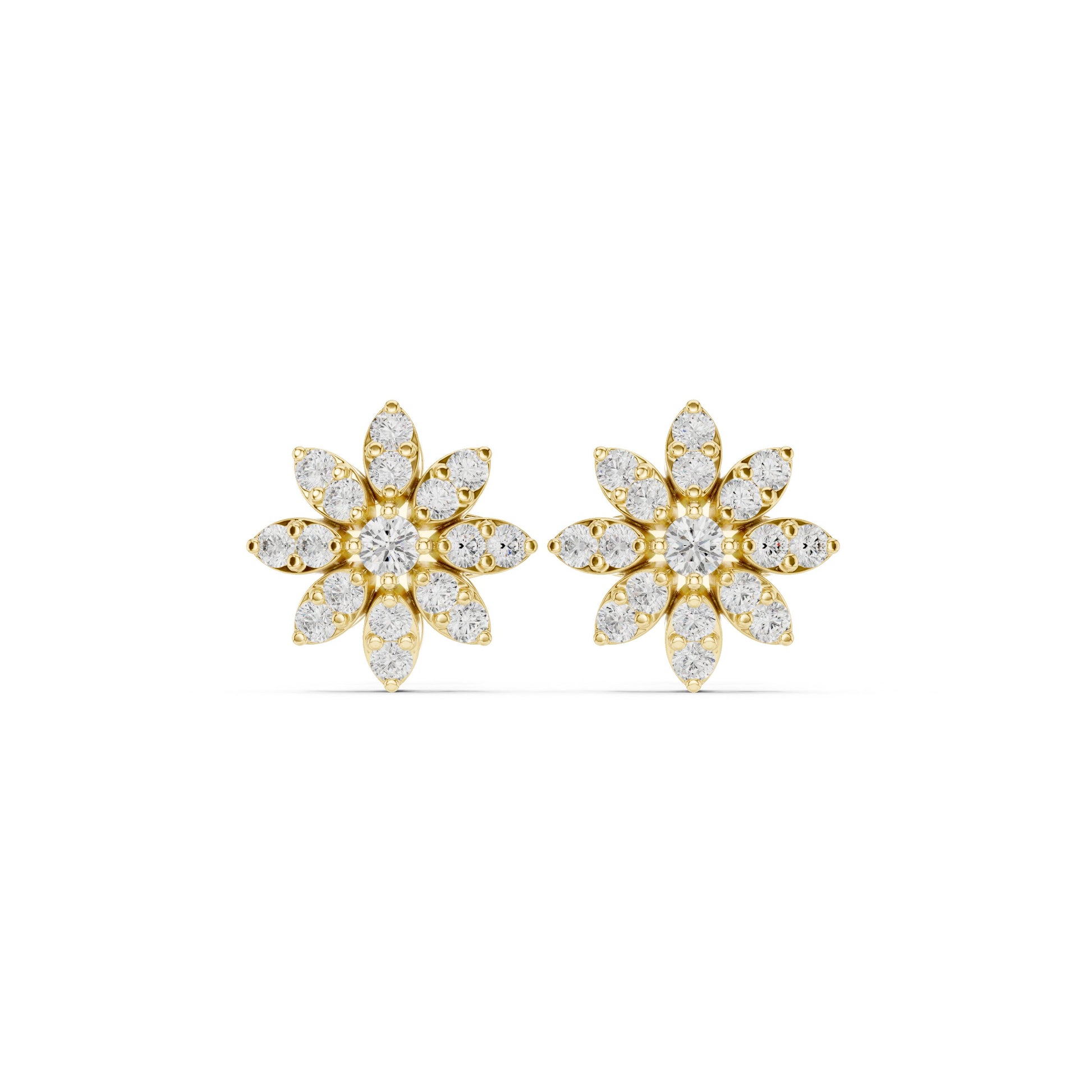 Round Stud Lab Grown Diamond Earrings