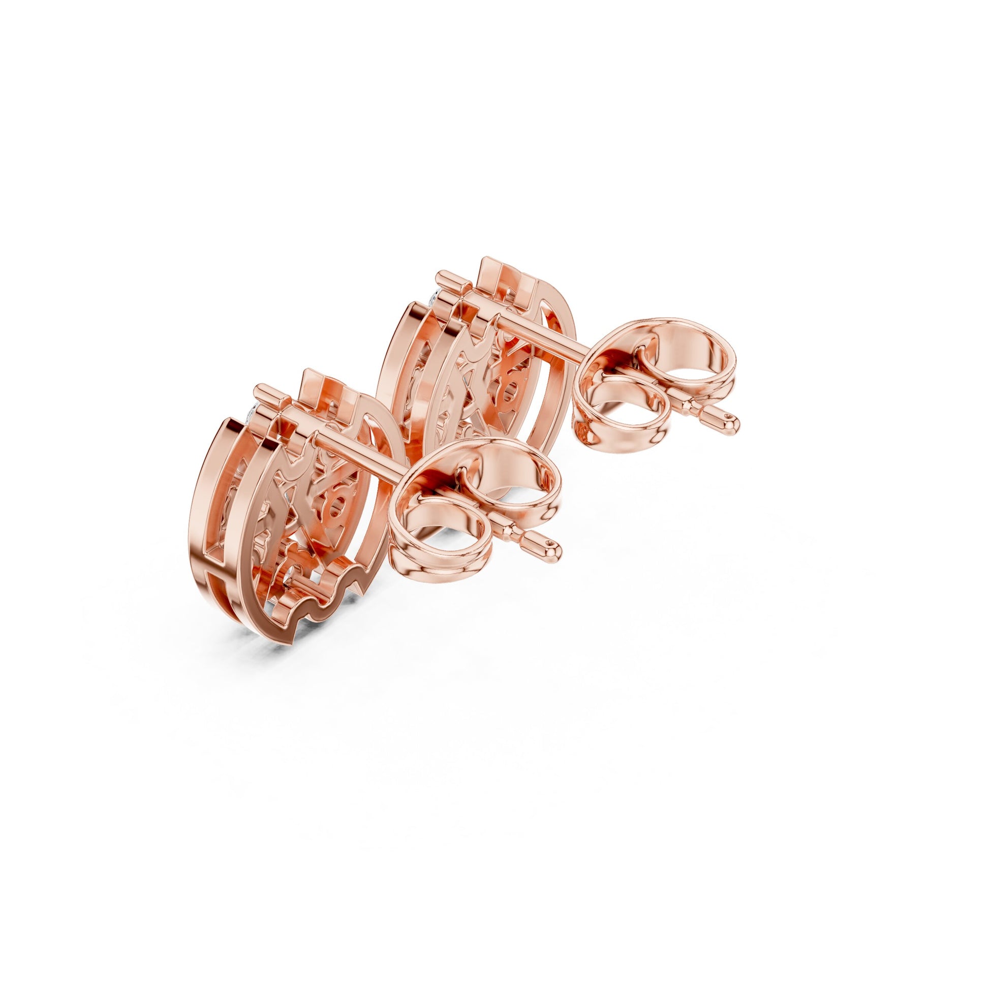 Round Cluster Lab Grown Diamond Earrings