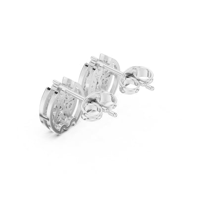 Round Cluster Lab Grown Diamond Earrings