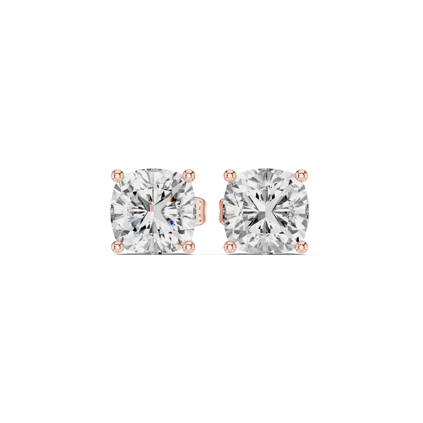 Cushion Stud Lab Grown Diamond Earrings
