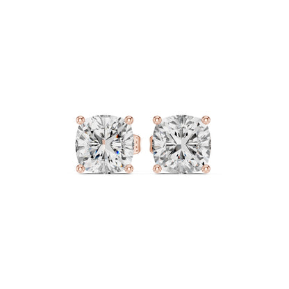 Cushion Stud Lab Grown Diamond Earrings