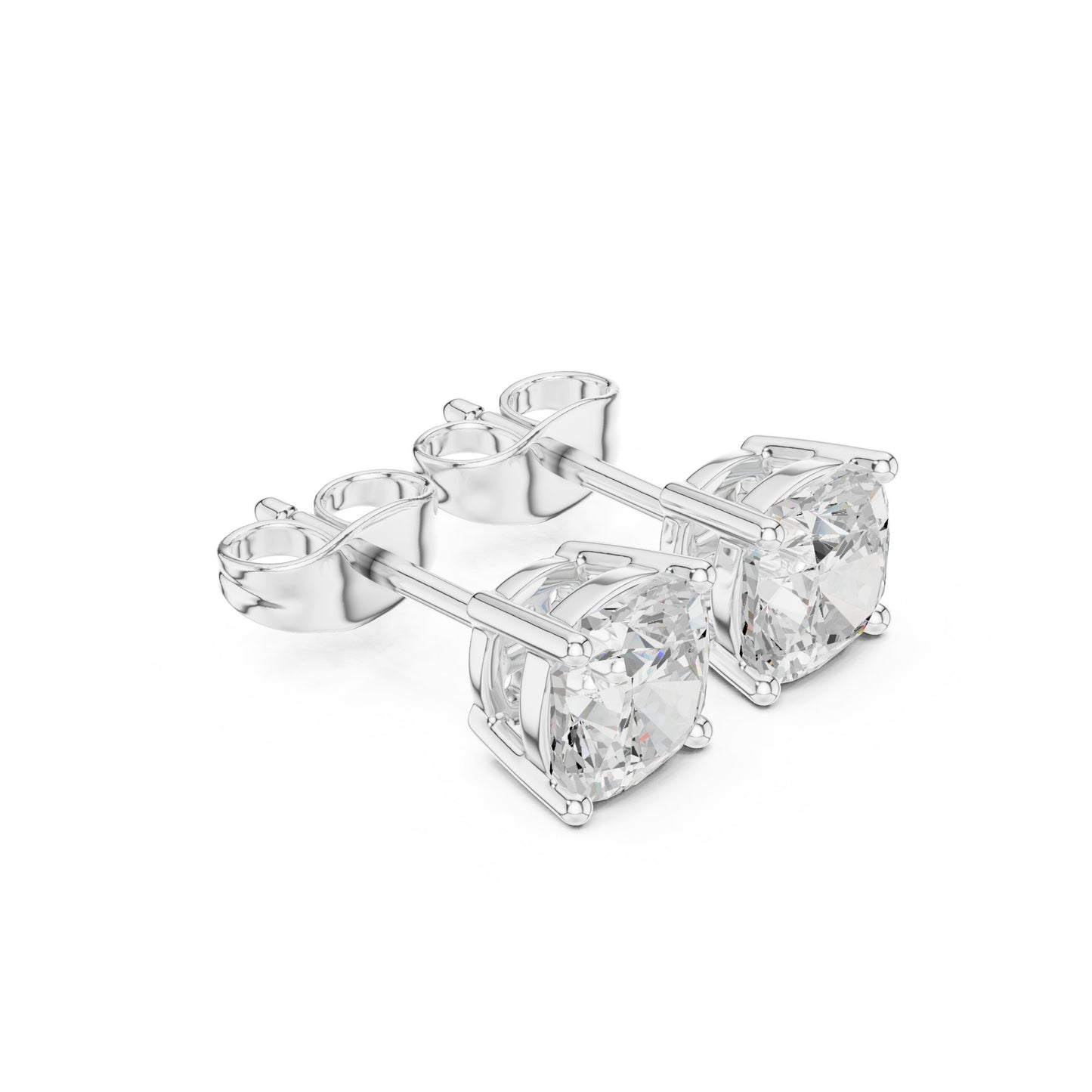 Cushion Stud Lab Grown Diamond Earrings