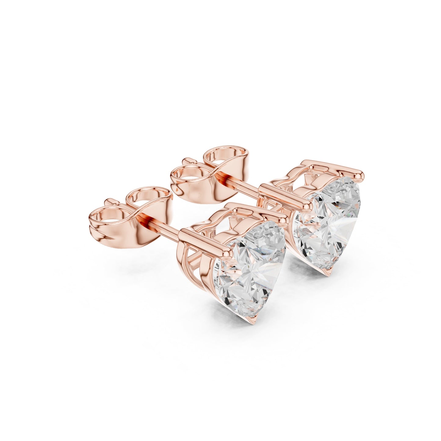 Round Stud Lab Grown Diamond Earrings