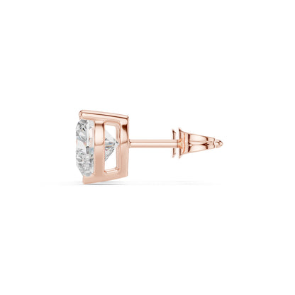 Round Stud Lab Grown Diamond Earrings
