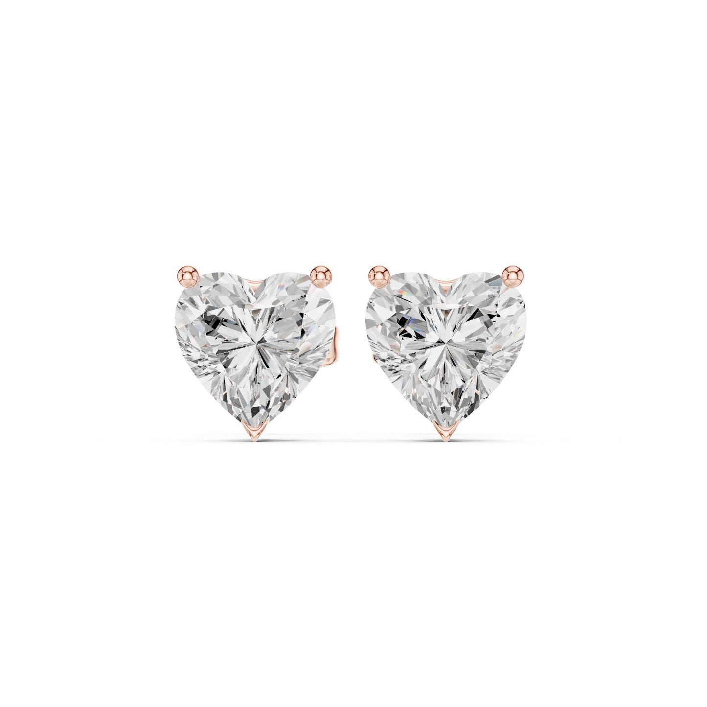 Round Stud Lab Grown Diamond Earrings