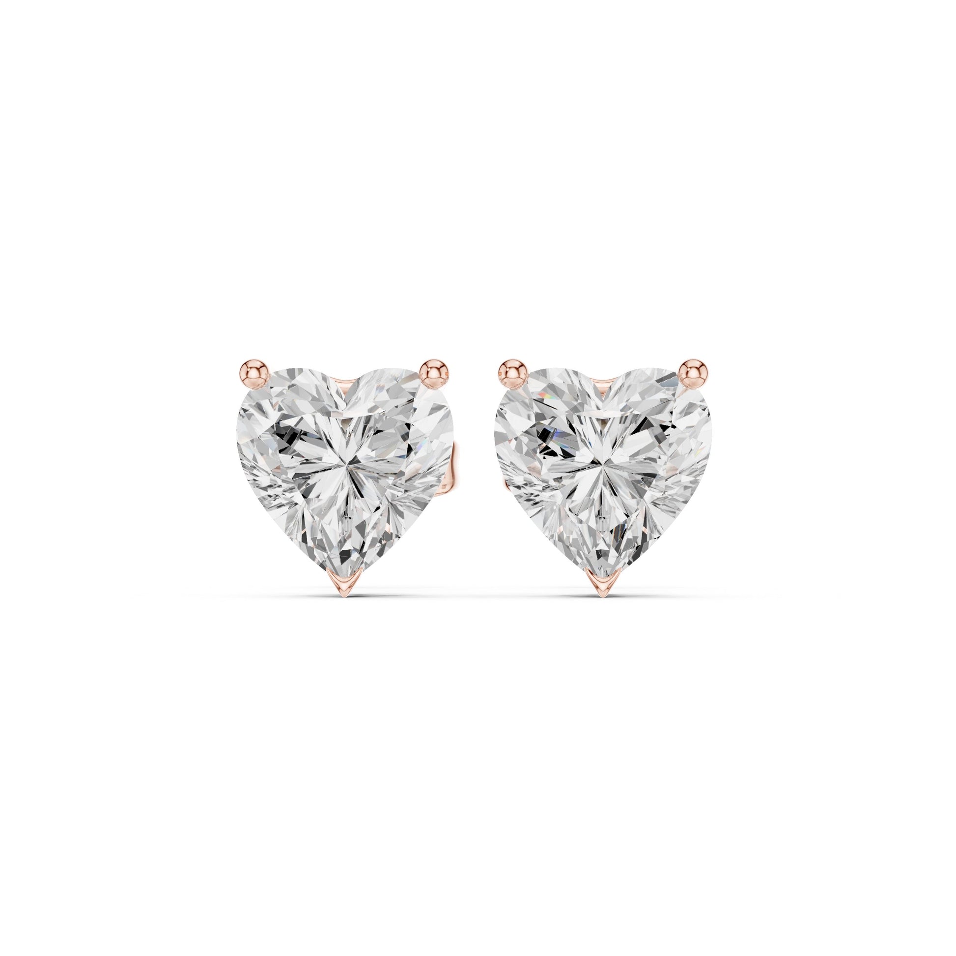 Round Stud Lab Grown Diamond Earrings