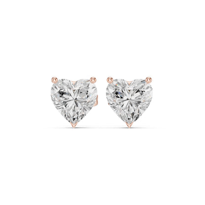 Round Stud Lab Grown Diamond Earrings