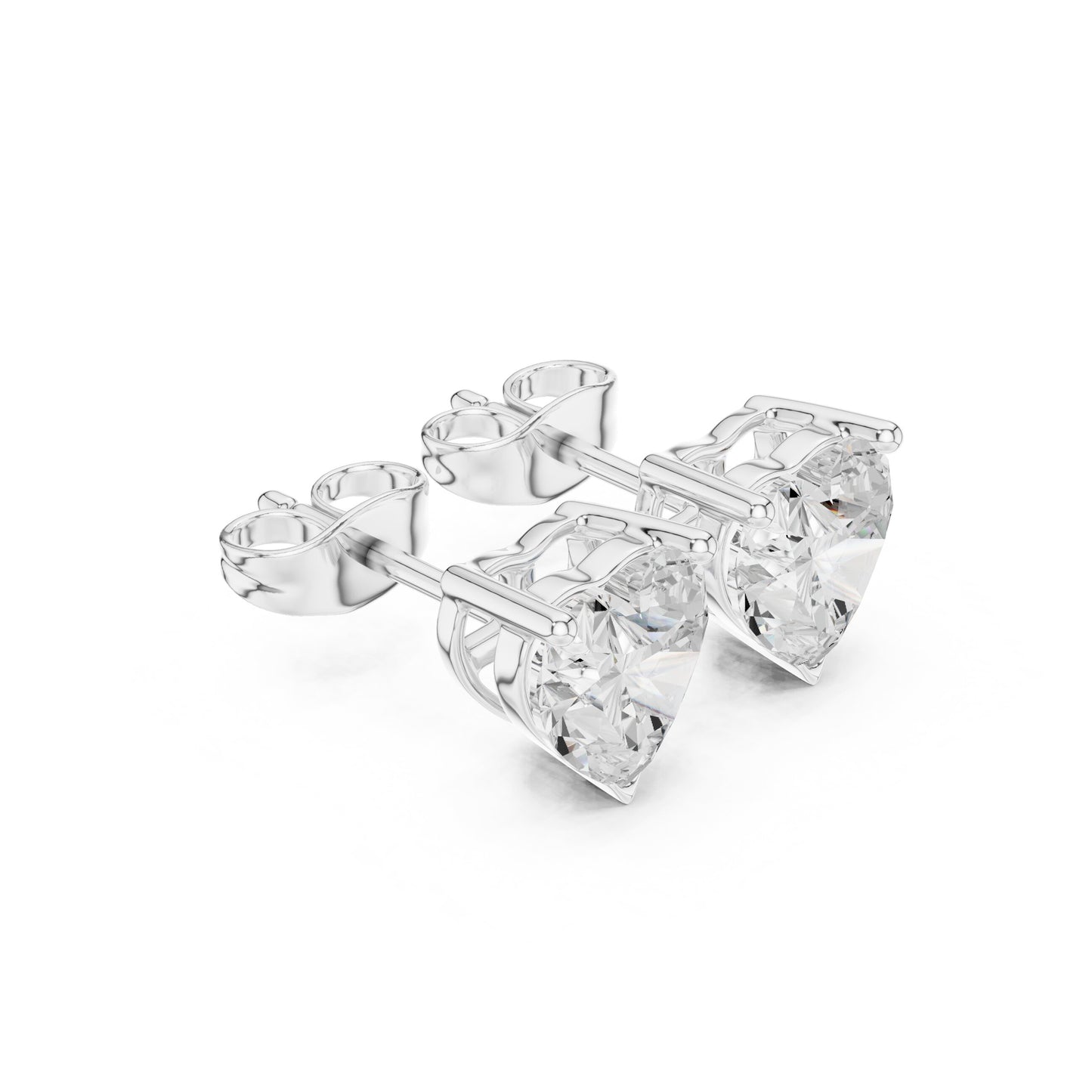 Round Stud Lab Grown Diamond Earrings