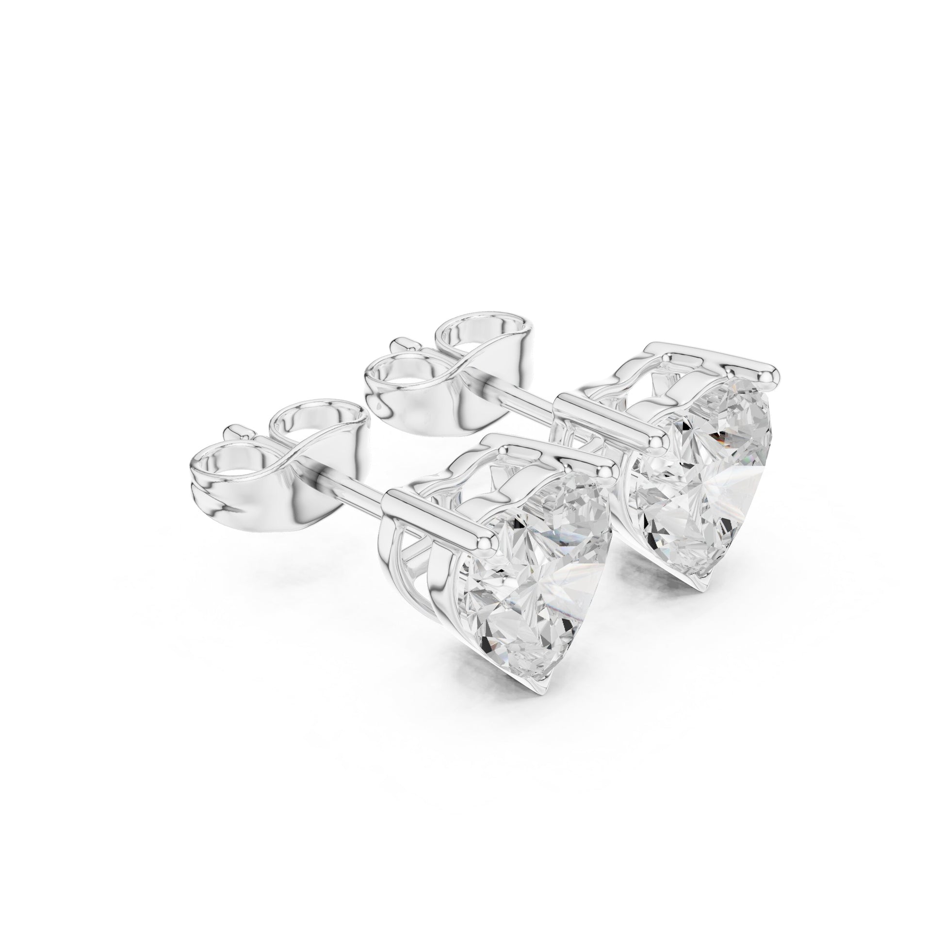 Round Stud Lab Grown Diamond Earrings