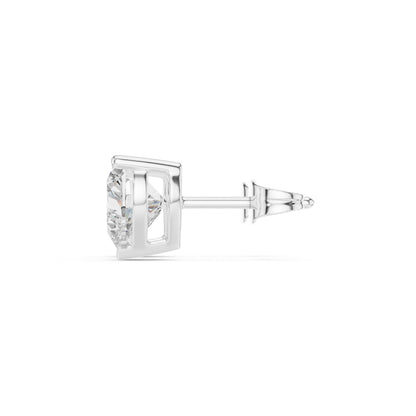 Round Stud Lab Grown Diamond Earrings