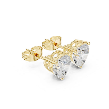 Round Stud Lab Grown Diamond Earrings