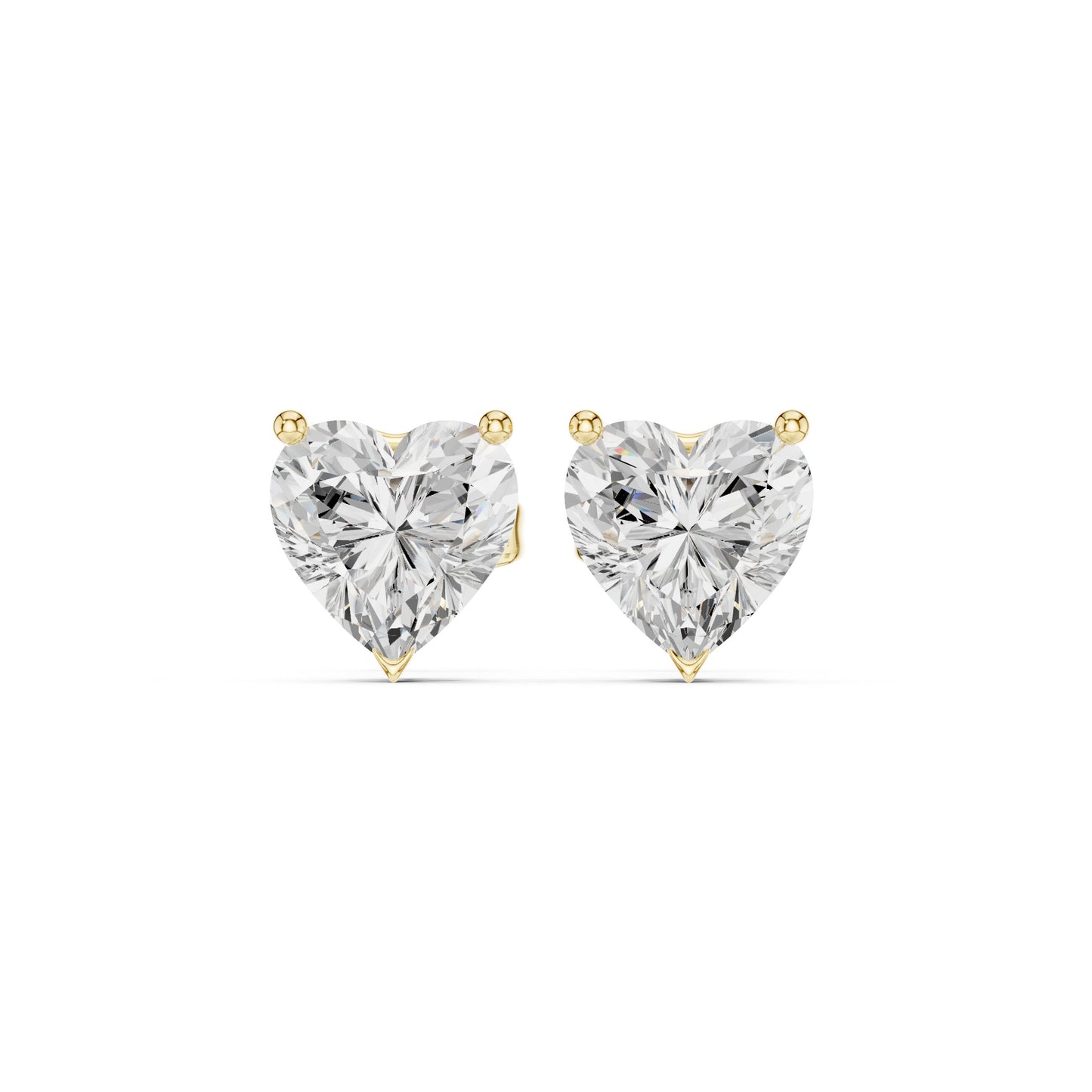 Round Stud Lab Grown Diamond Earrings