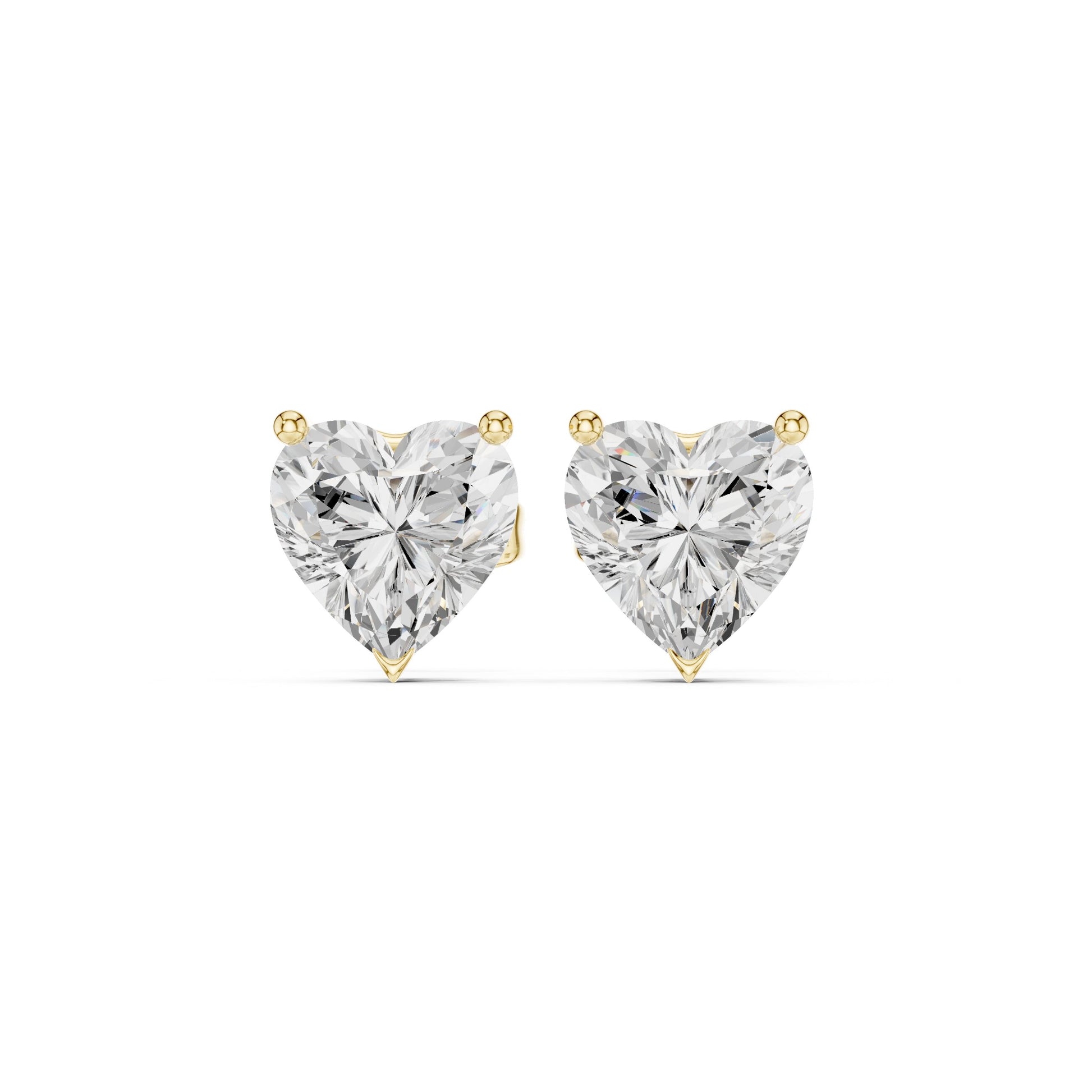Round Stud Lab Grown Diamond Earrings