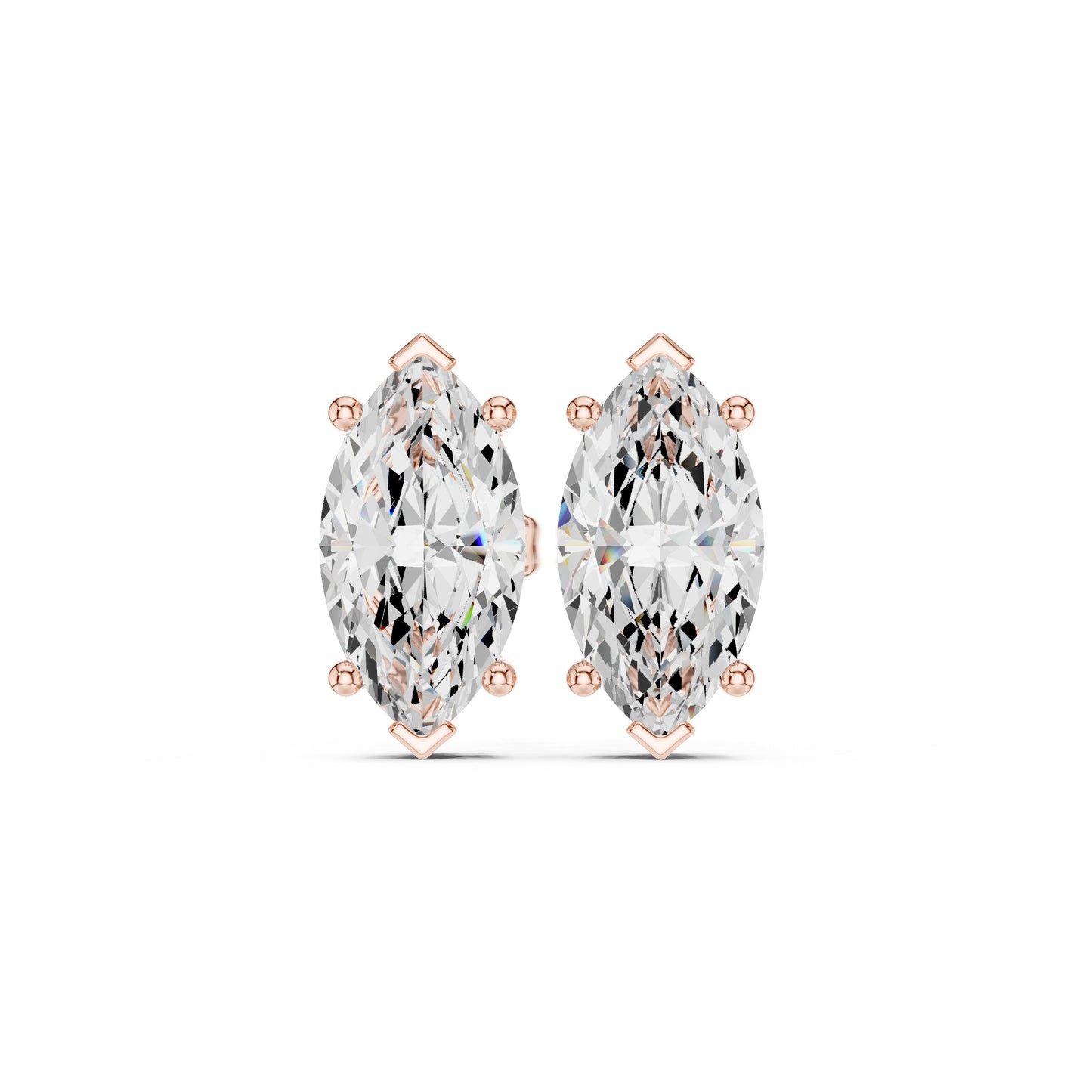 Mixed Shape Lab Grown Diamond Stud Earrings
