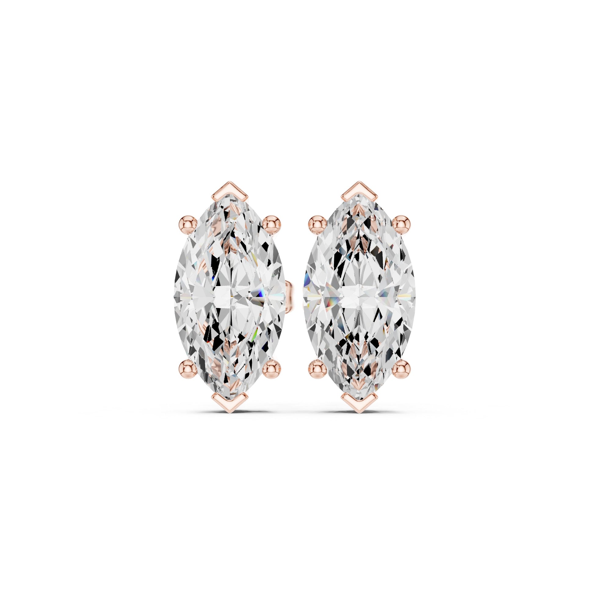 Mixed Shape Lab Grown Diamond Stud Earrings