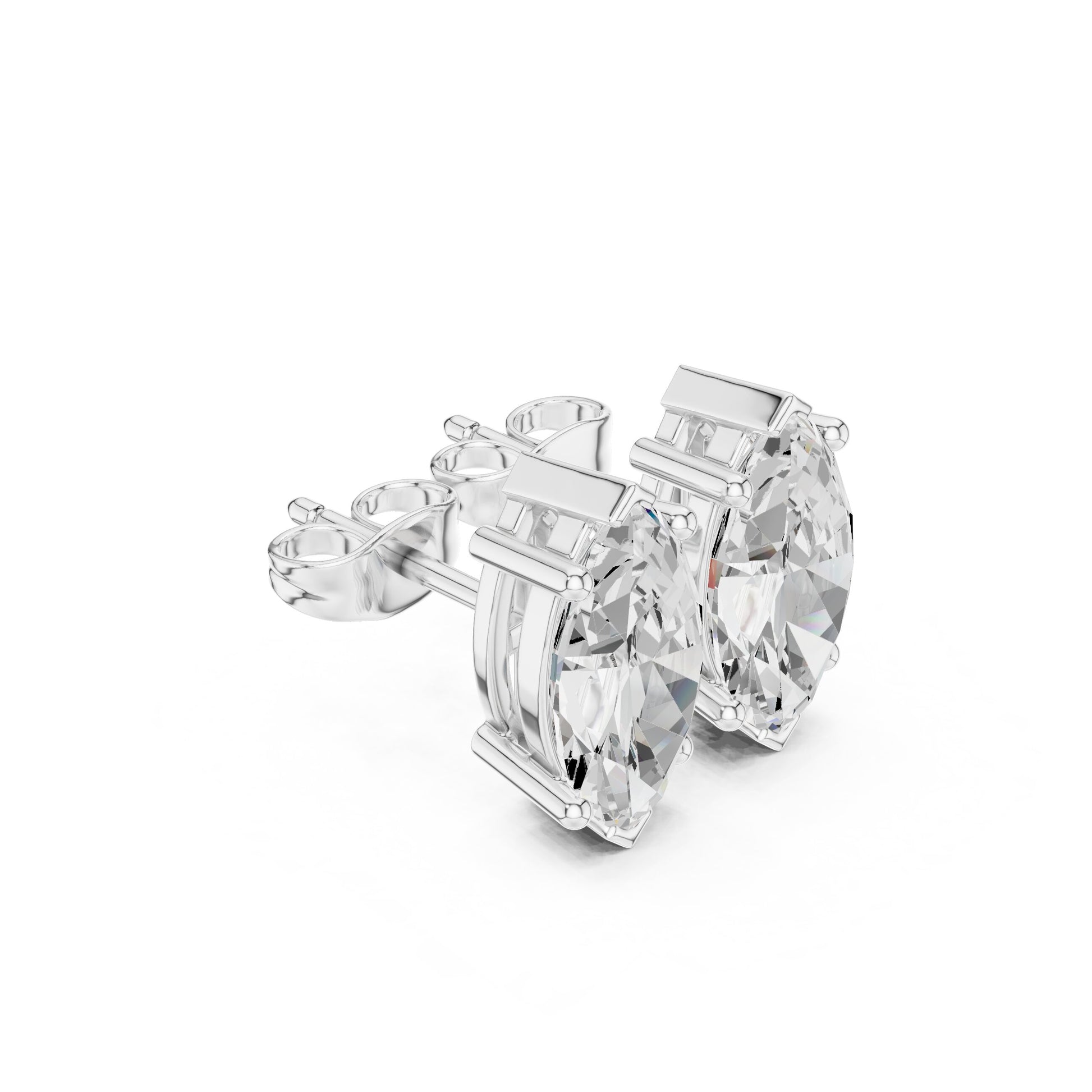 Mixed Shape Lab Grown Diamond Stud Earrings