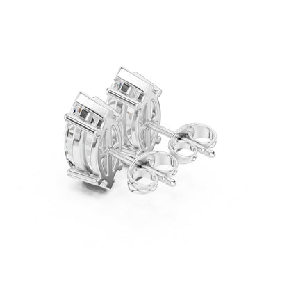 Mixed Shape Lab Grown Diamond Stud Earrings