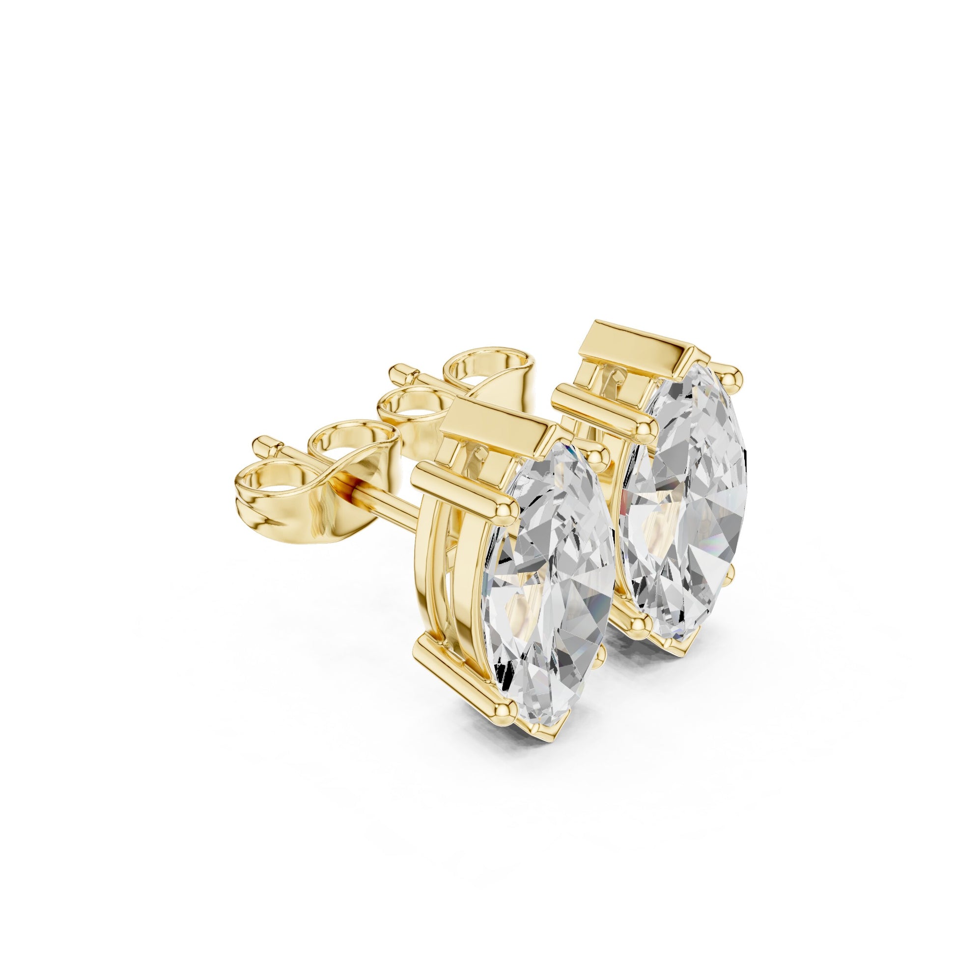 Mixed Shape Lab Grown Diamond Stud Earrings