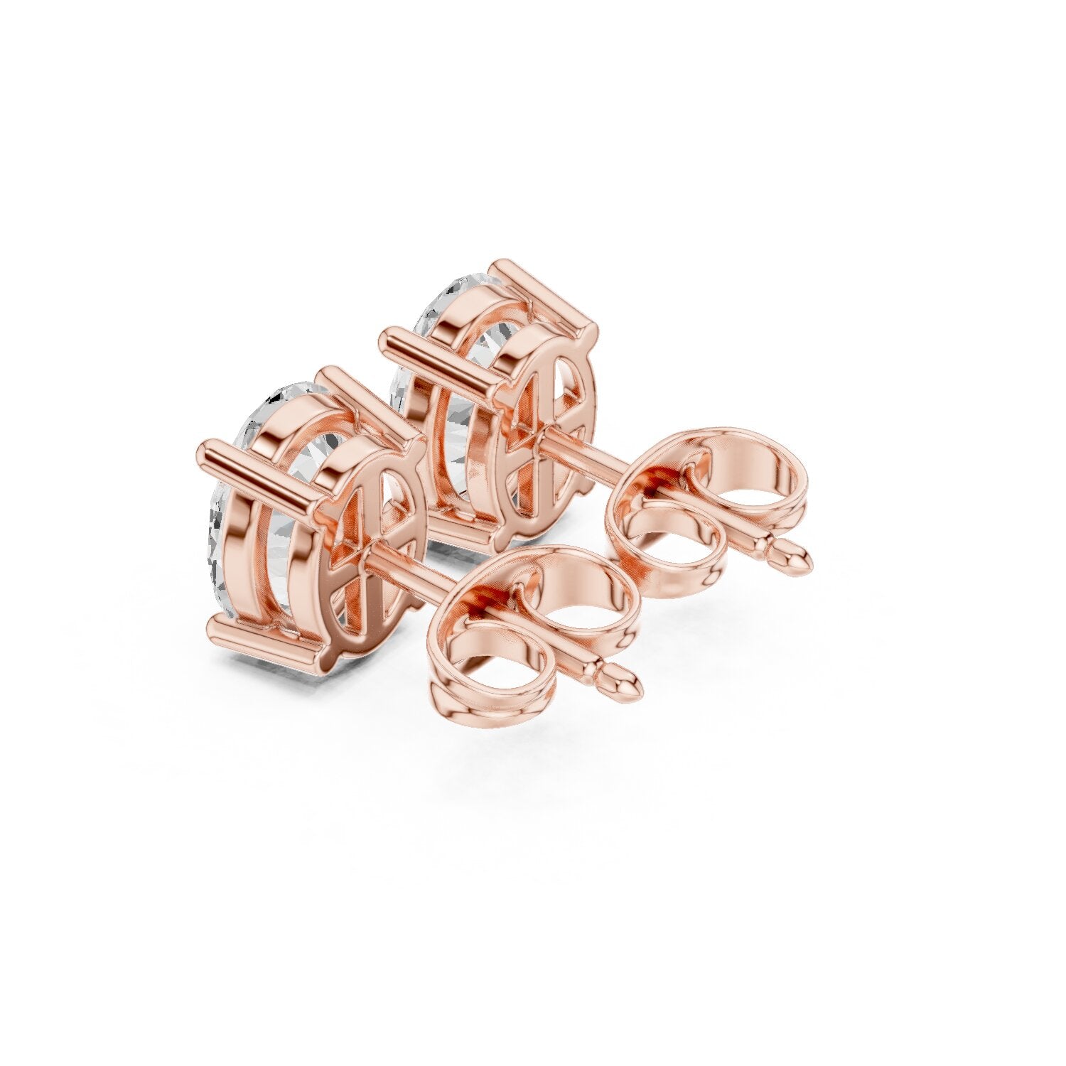 Oval Stud Lab Grown Diamond Earrings
