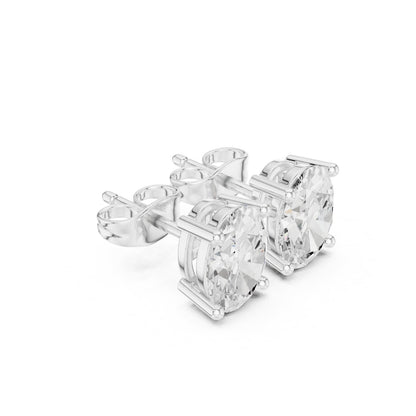 Oval Stud Lab Grown Diamond Earrings