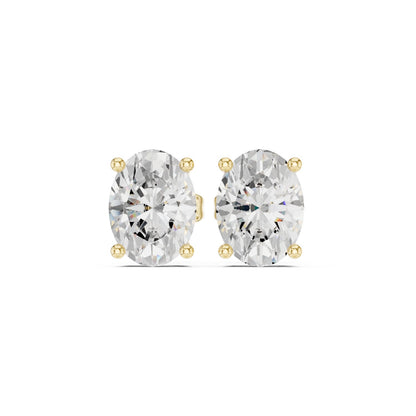 Oval Stud Lab Grown Diamond Earrings