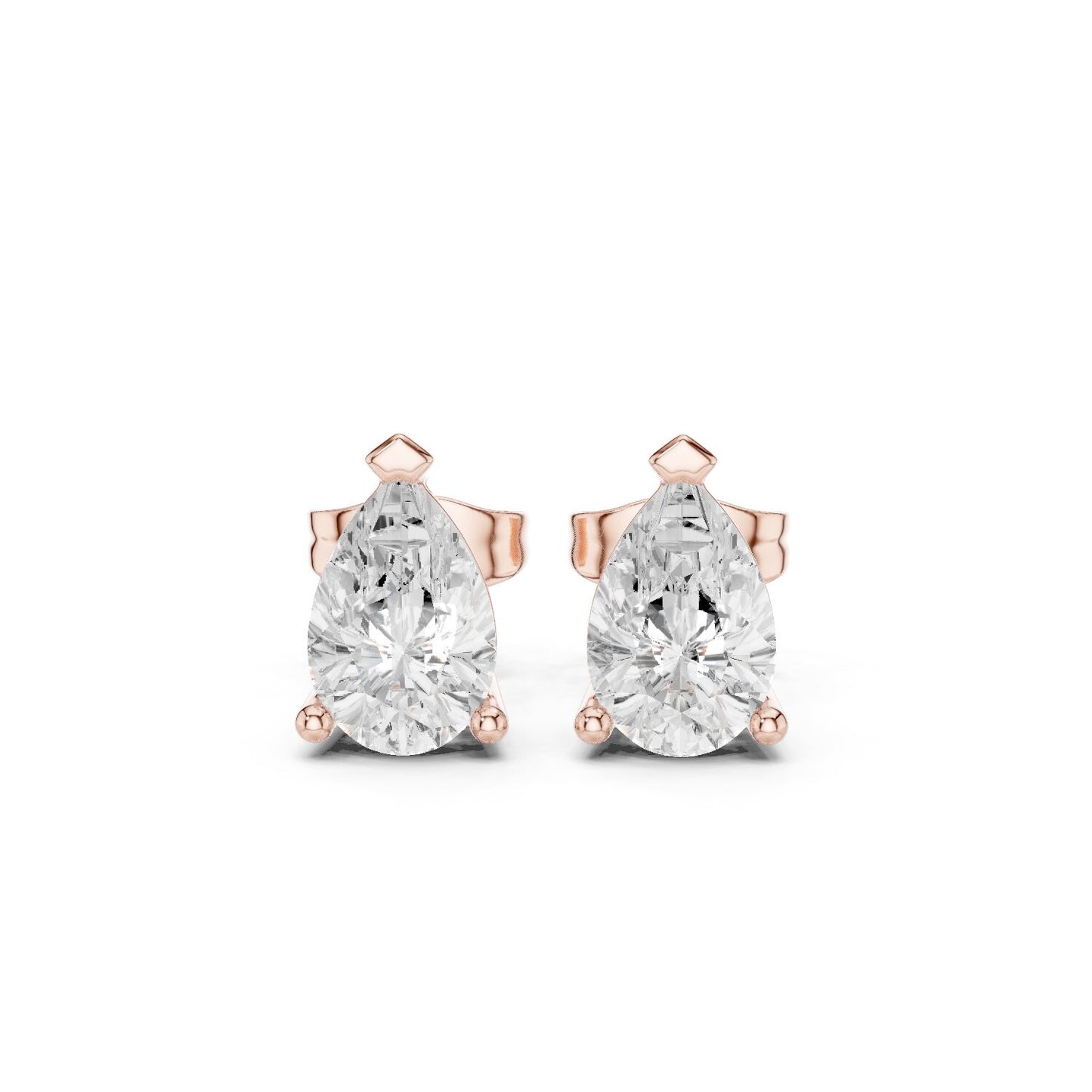 Pear Stud Lab Grown Diamond Earrings