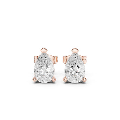 Pear Stud Lab Grown Diamond Earrings