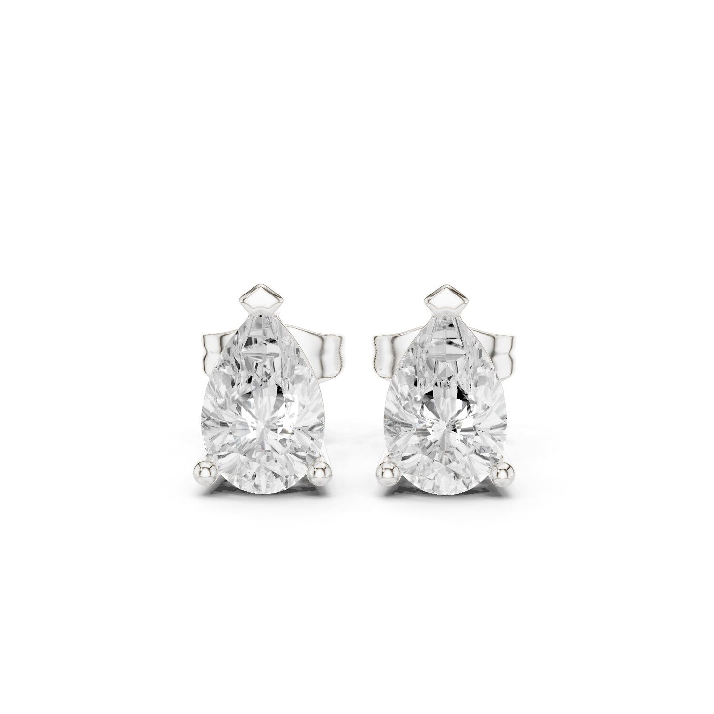 Pear Stud Lab Grown Diamond Earrings