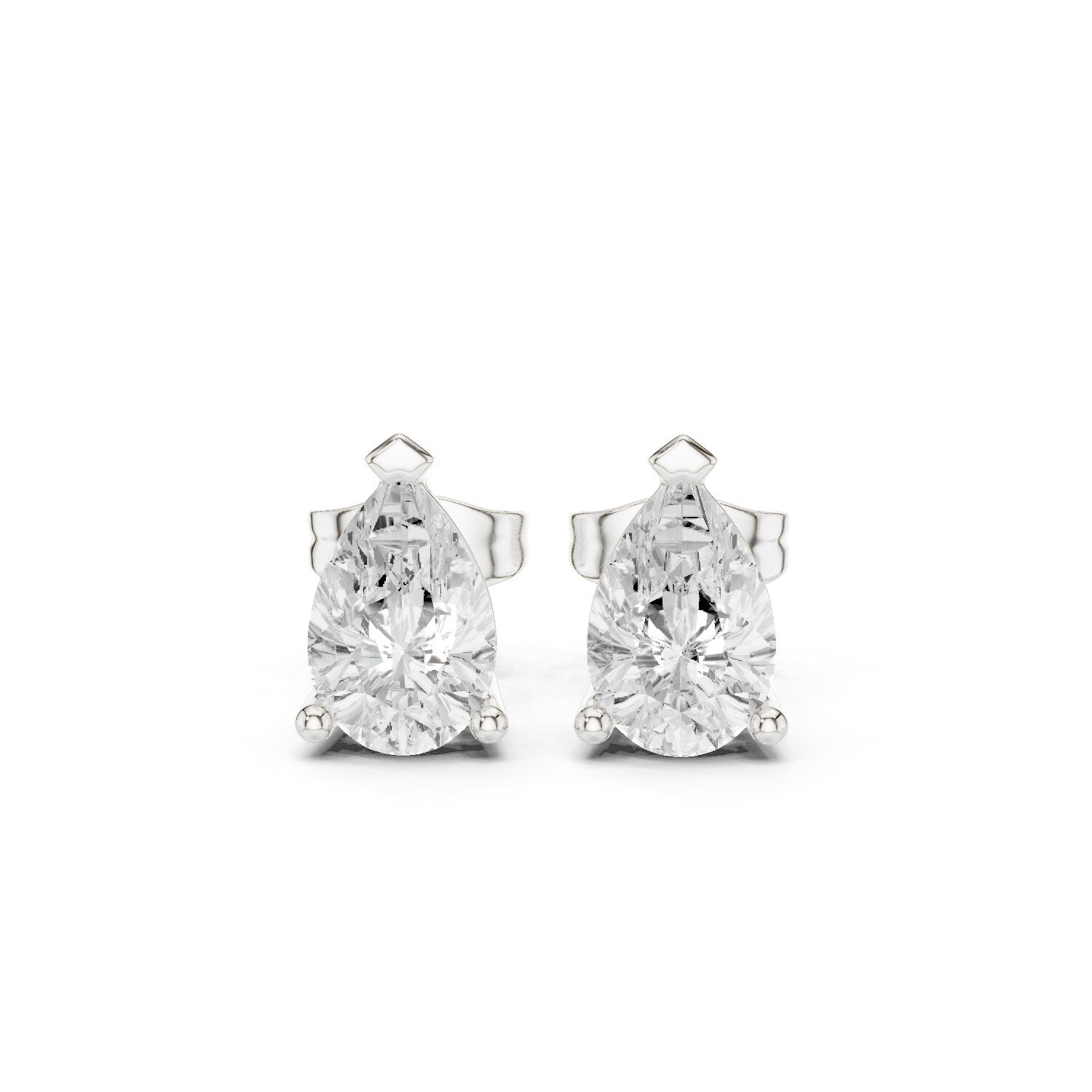 Pear Stud Lab Grown Diamond Earrings