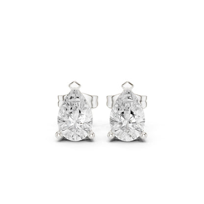 Pear Stud Lab Grown Diamond Earrings