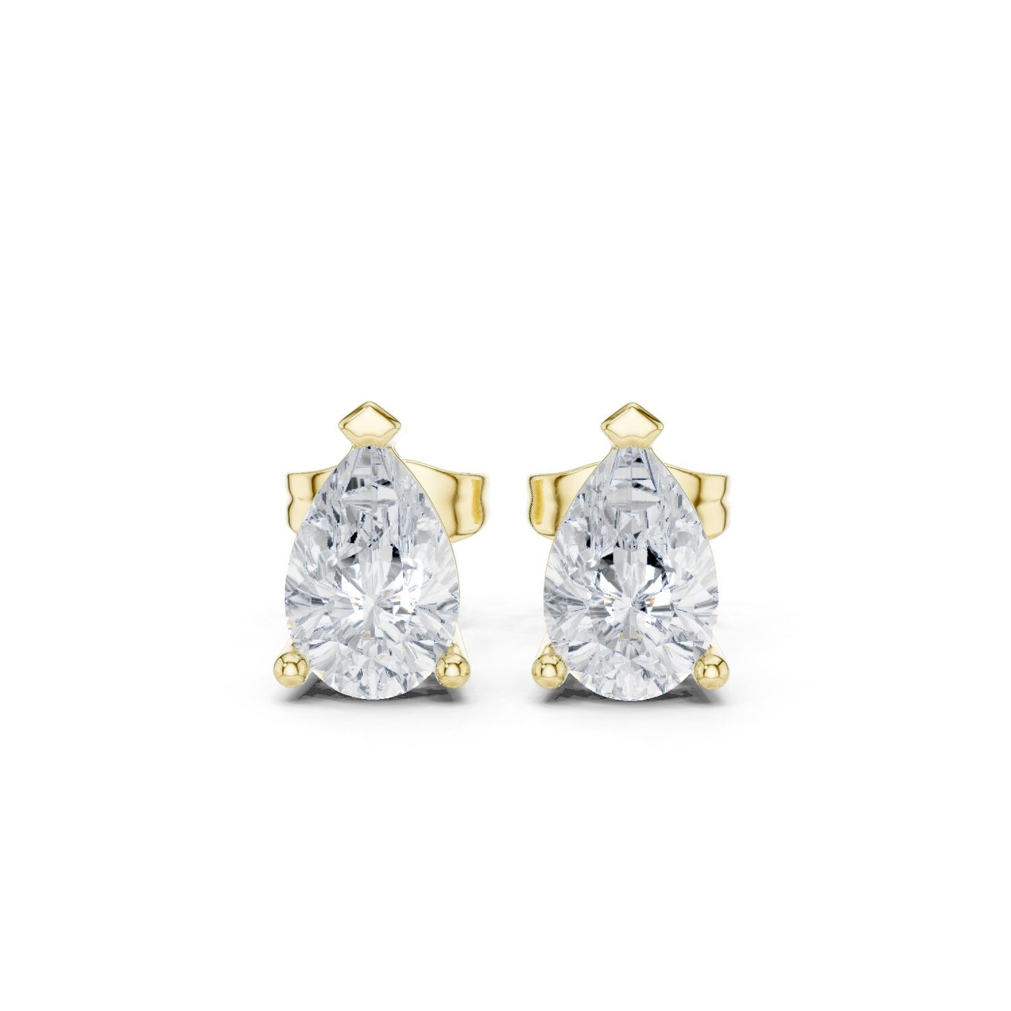 Pear Stud Lab Grown Diamond Earrings