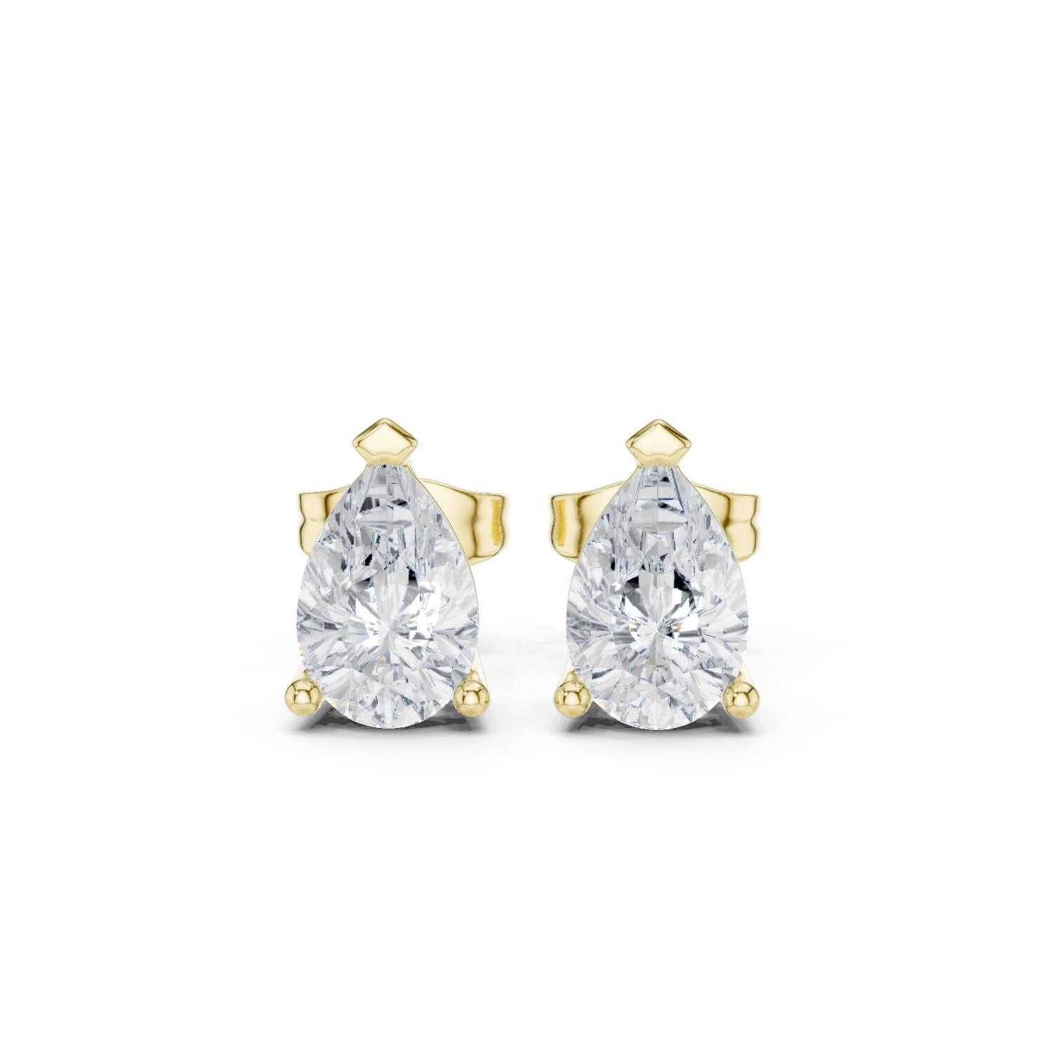 Pear Stud Lab Grown Diamond Earrings